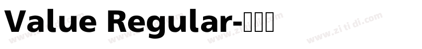 Value Regular字体转换